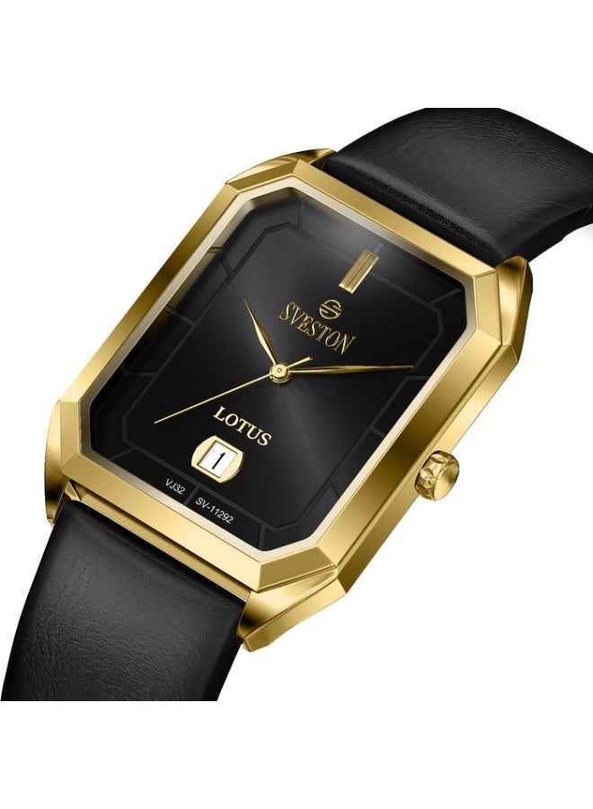 سيفيستون ساعة Sveston Lotus هي ساعة جلدية رجالية بقطر 29 مم وتأتي مع علبة ساعة فاخرة. - Image 3